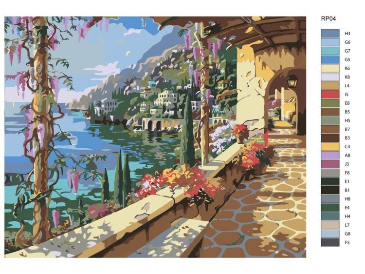 Картина по номерам «Горное побережье» — картинка 2