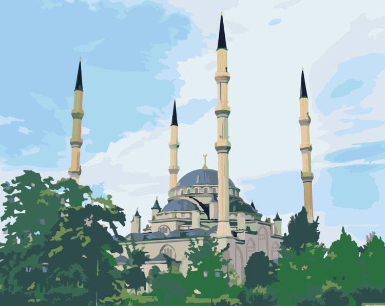 Картина по номерам «Мечеть Сердце Чечни 4»