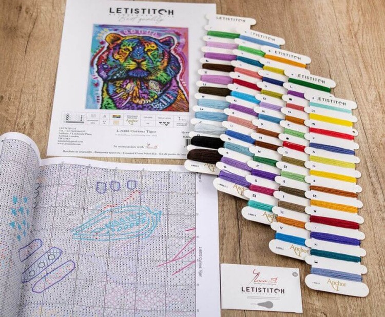 Набор для вышивания крестом «Curious Tiger» — картинка 4