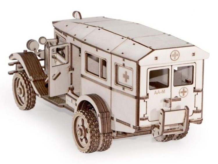 Конструктор из дерева «Грузовик Полуторка Санитарный», Lemmo — картинка 2