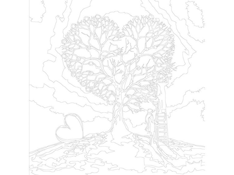 Картина по номерам «Дерево любви» — картинка 3