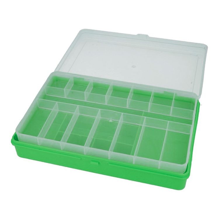 Коробка для мелочей №3, пластик, зеленый, Trivol