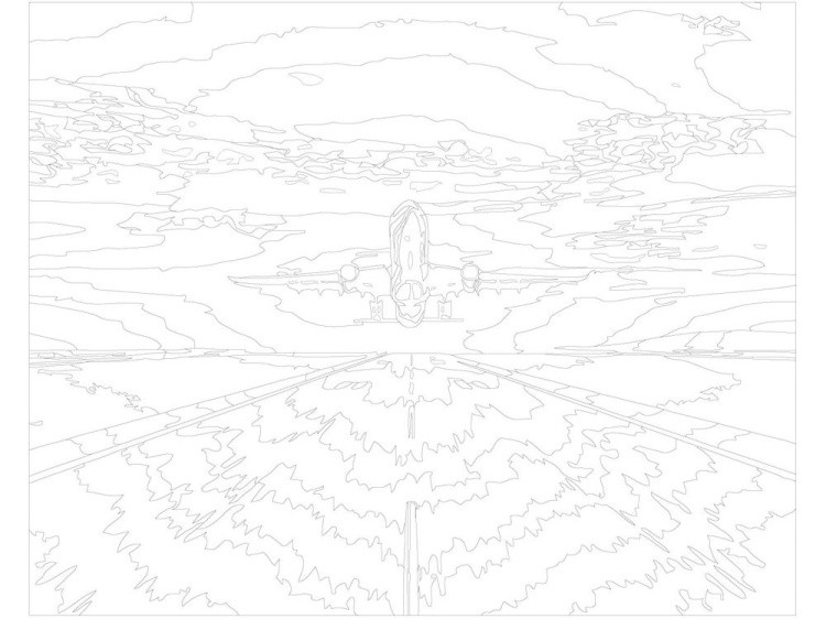 Картина по номерам «Взлетающий самолёт» — картинка 3