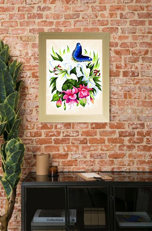 Картина по номерам «Бабочка в ботаническом саду» — картинка 6