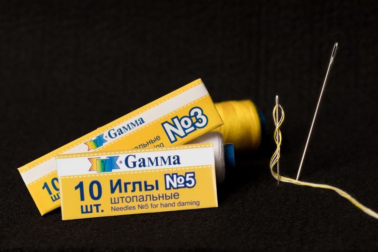 Иглы для шитья ручные №5 штопальные 10 шт., Gamma — картинка 3
