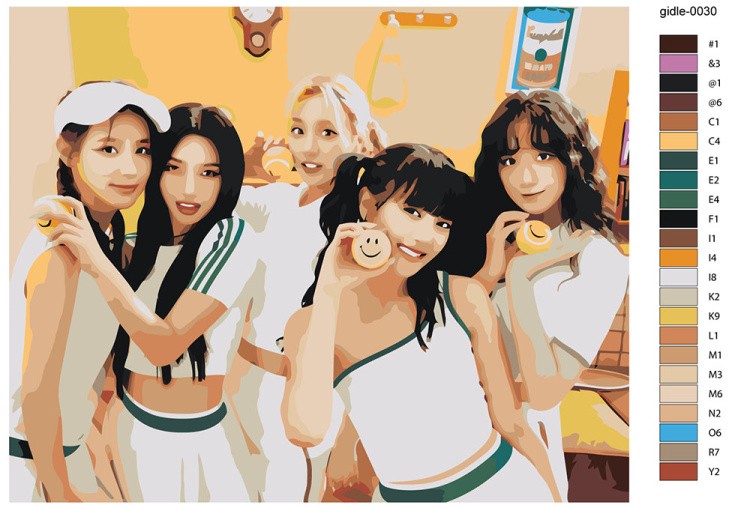 Картина по номерам «KPOP кпоп группа GI-dle Джи Айдл 40х50» — картинка 2