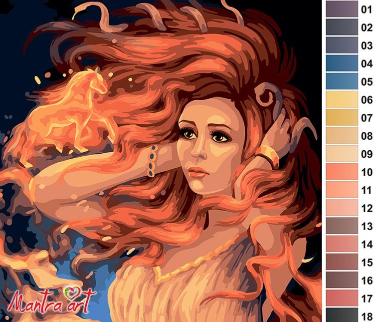 Картина по номерам «3. Стихия огонь» — картинка 2