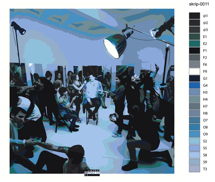 Картина по номерам «Скриптонит рэпер Адиль: Уроборос зеркала» — картинка 2