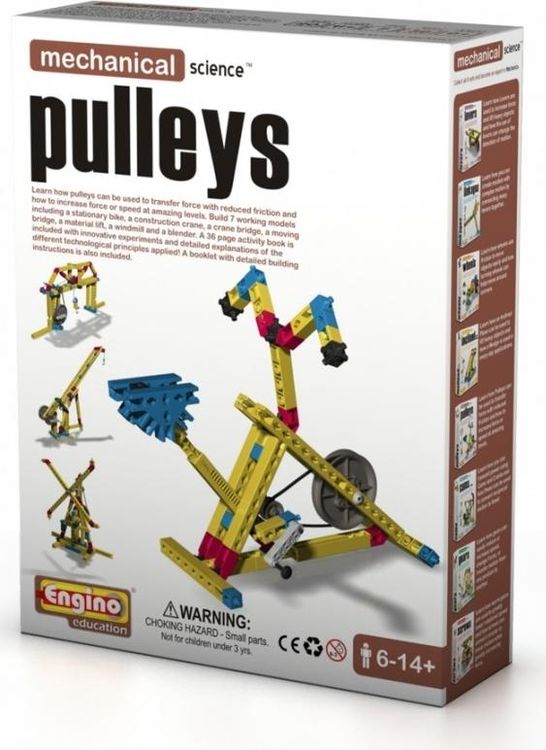 Сборная модель MECHANICAL SCIENCE. Блоки, 102 элемента, Engino — картинка 4