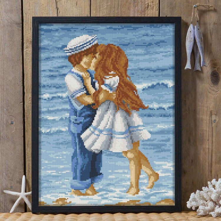 Алмазная вышивка «Встреча на берегу» — картинка 2