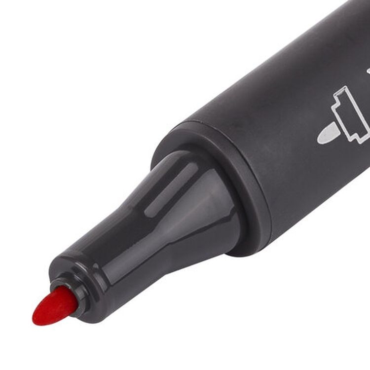 Маркер для скетчинга двусторонний 1 мм - 6 мм BRAUBERG ART CLASSIC, цвет: красный флуоресцентный — картинка 4