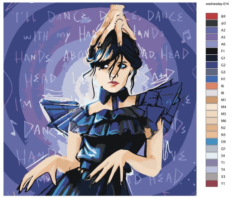 Картина по номерам «Wednesday Уэнсдей Аддамс: Танец на балу 3» — картинка 3