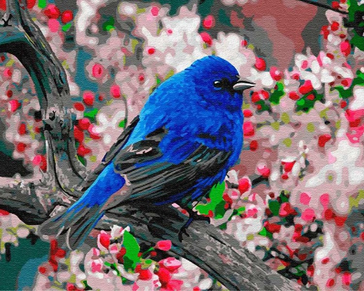 Картина по номерам «Синяя птица»