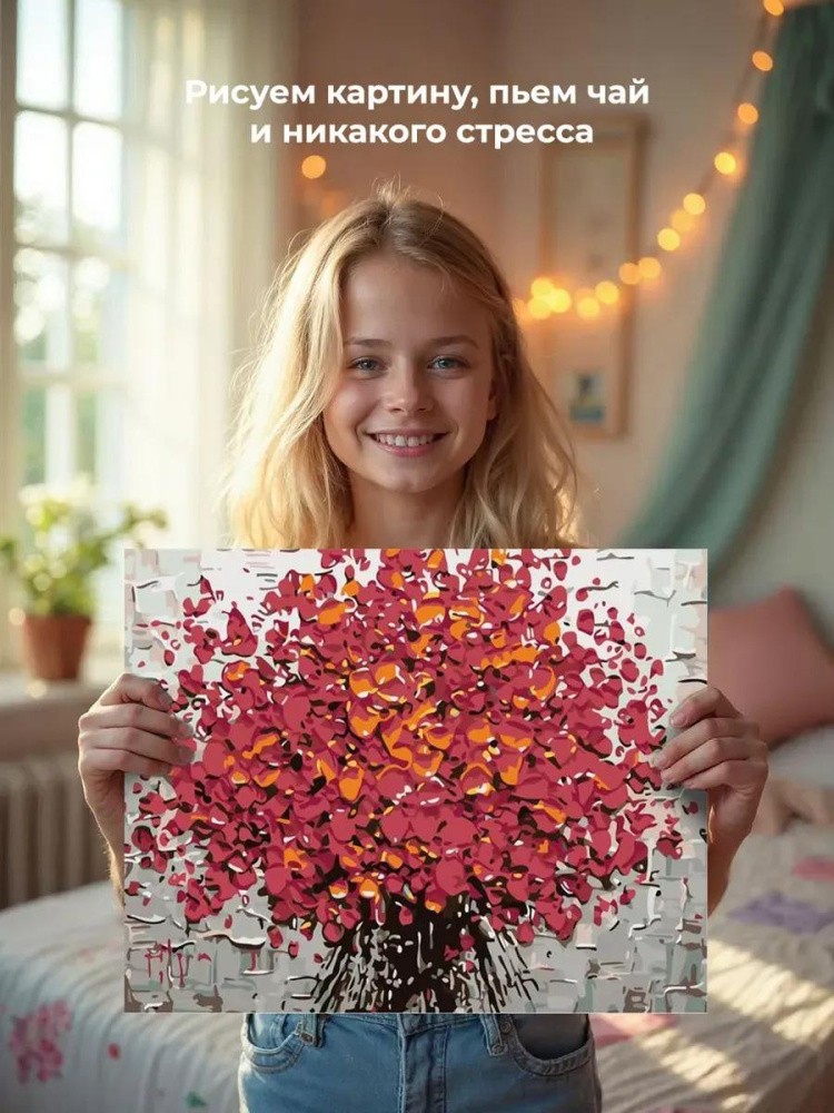 Картина по номерам «Абстрактный букет» — картинка 6