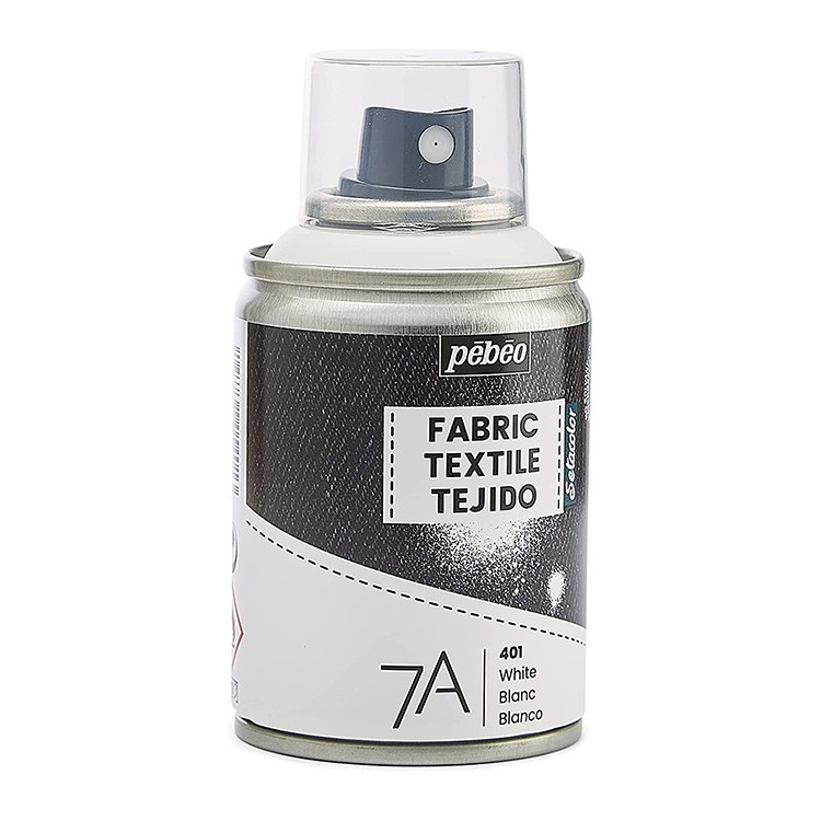 Краска для текстиля 7А Spray (аэрозоль), 100 мл, цвет: белый, Pebeo — картинка 4