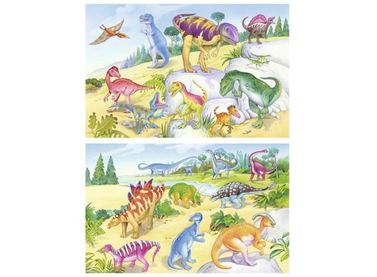 Набор пазлов «Красочные динозавры»