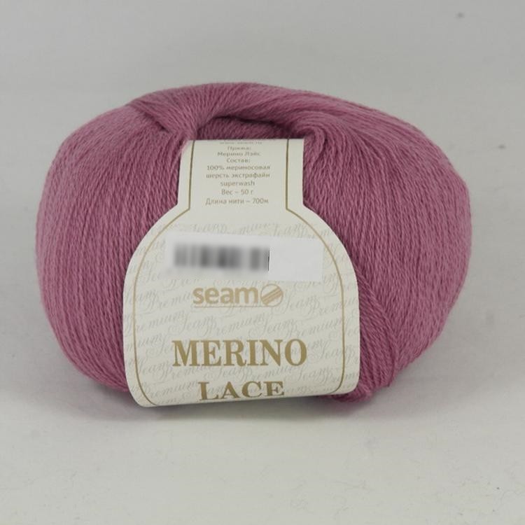 Пряжа SEAM MERINO LACE (40), брусничный, 5 шт. по 50 г — картинка 2