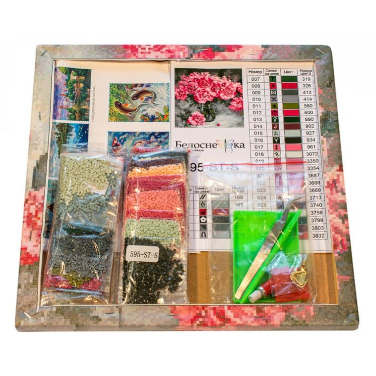 Алмазная вышивка «Розовые пионы» — картинка 3