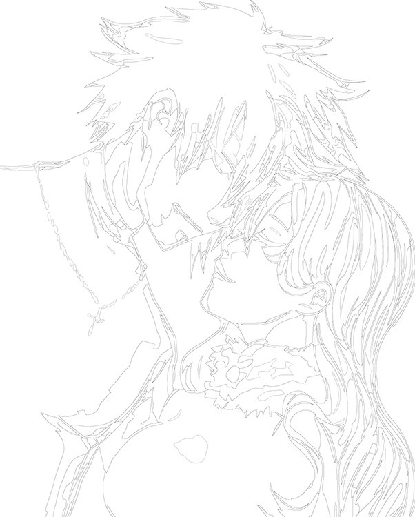 Картина по номерам «Аниме манга Хвост Феи: Дождия и Грей арт» — картинка 3