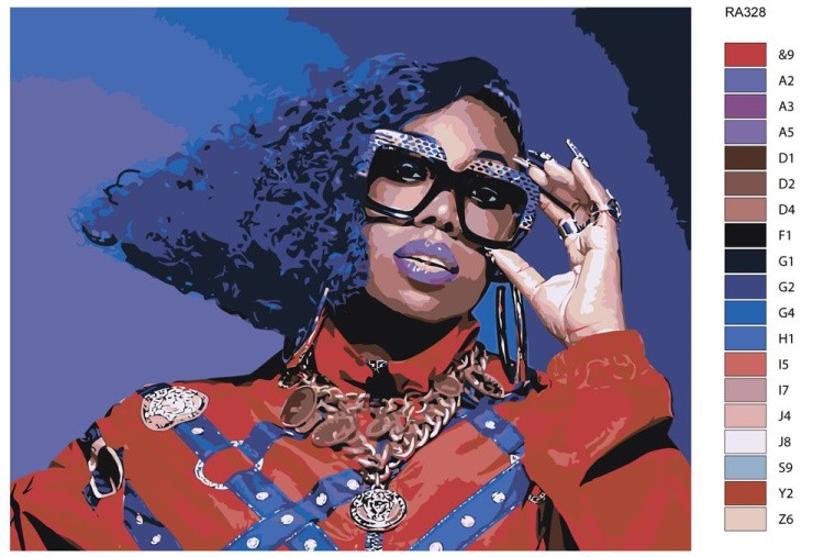 Картина по номерам «Мисси Эллиот» — картинка 2