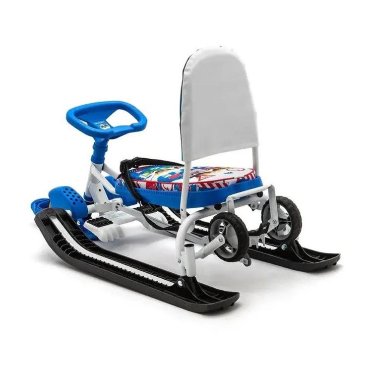 Снегокат детский со спинкой Тимка спорт 6 С машинками — картинка 14