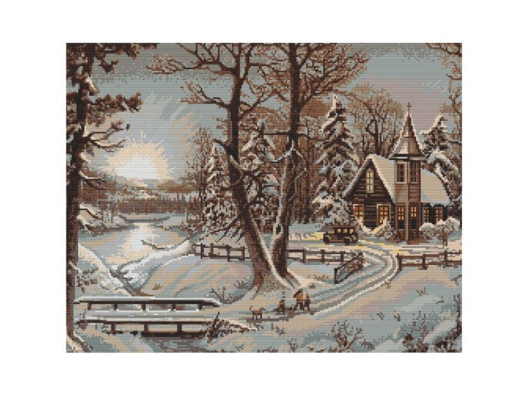 Набор для вышивания «Зимний пейзаж»
