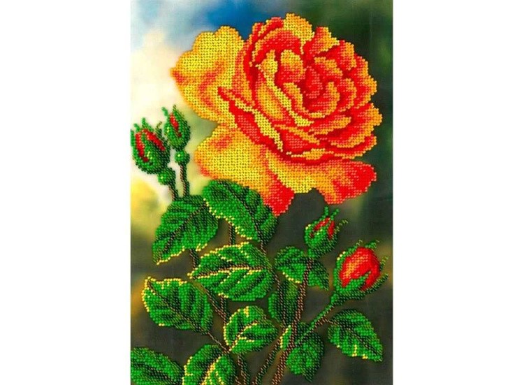 Набор вышивки бисером «Цветущая роза»
