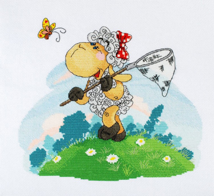 Набор для вышивания «Овечка с сачком» — картинка 7