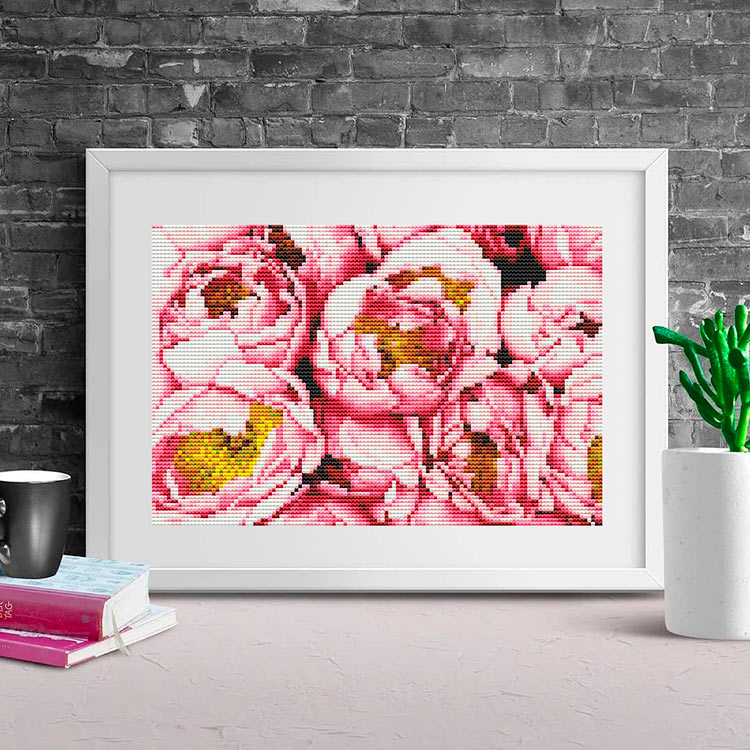 Алмазная вышивка «Пионы» — картинка 3