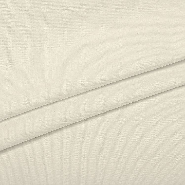 Ткань трикотаж Футер 2х нитка, петля с лайкрой, 10 м x 180 см, 240 г/м², цвет: экрю, TBY — картинка 2