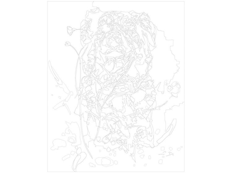 Картина по номерам «Пёс на лугу» — картинка 3