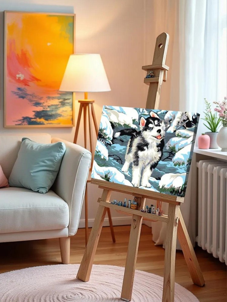 Картина по номерам «Щенок хаски» — картинка 10