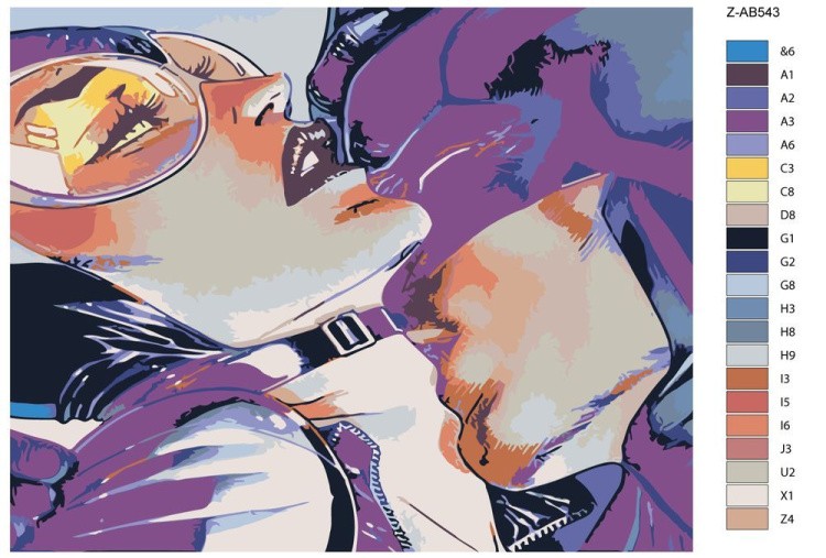 Картина по номерам «Поцелуй Бэтмена» — картинка 2