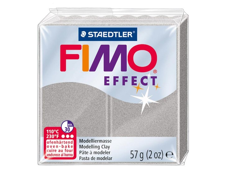 Полимерная глина FIMO Effect, цвет: перламутровый светло-серебристый, 57 г