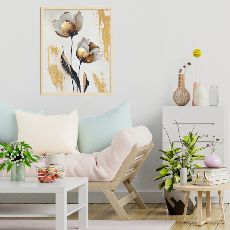 Картина по номерам с поталью «Интерьерные тюльпаны» — картинка 7