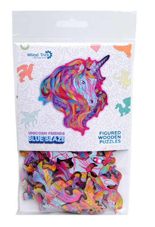 Деревянный пазл Wood Trick «Единорог: Голубое Пламя» — картинка 6