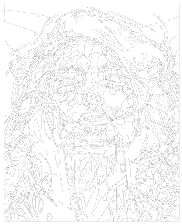 Картина по номерам «Девушка в ярких красках» — картинка 3