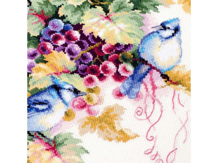 Набор для вышивания «Сойки и виноград» — картинка 5