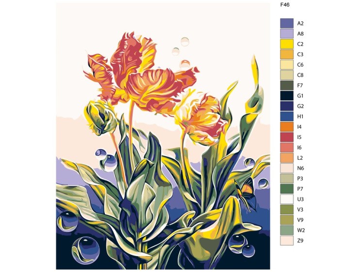Картина по номерам «Махровые тюльпаны» — картинка 2