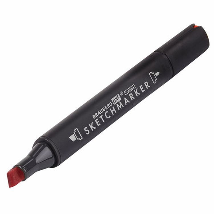 Маркер для скетчинга двусторонний 1 мм - 6 мм BRAUBERG ART CLASSIC, цвет: ярко-розовый — картинка 5