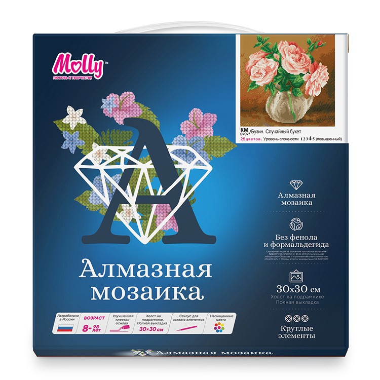 Алмазная вышивка «Бузин. Случайный букет» — картинка 3