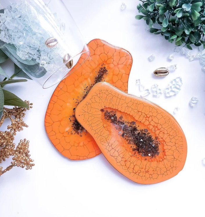 Глянцевый силиконовый молд Папайя (white), Art Resin LAB — картинка 4