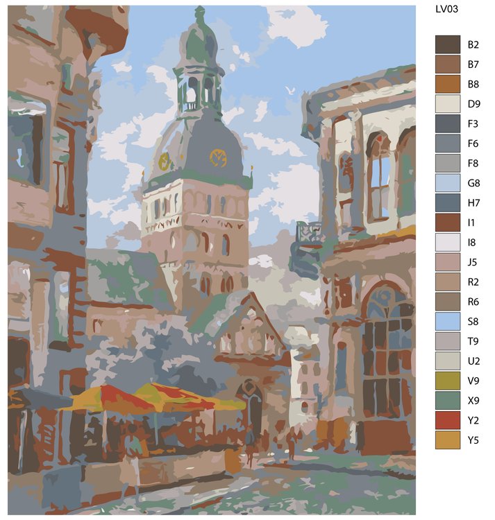 Картина по номерам «Городская ратуша» — картинка 2