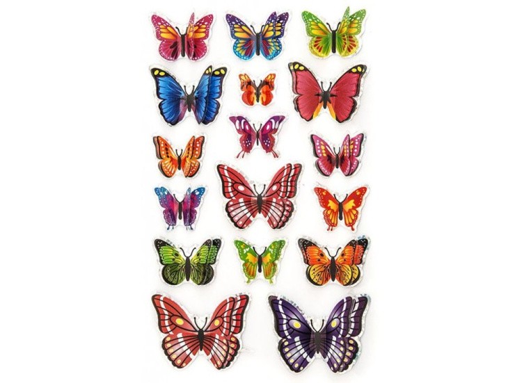 Декоративные наклейки «Разноцветные бабочки»