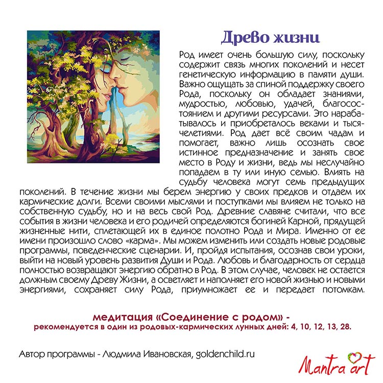 Картина по номерам «Древо жизни» — картинка 4