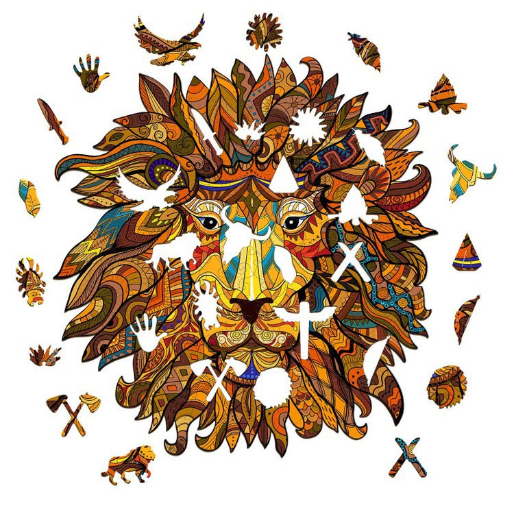 Деревянные пазлы «Царь Зверей L», Woodbests — картинка 2