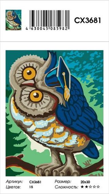 Картина по номерам «Сова Умка» — картинка 2
