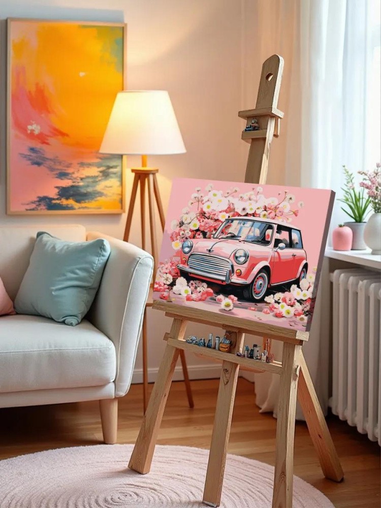 Картина по номерам «Машины: Мини Купер в цветах» — картинка 10