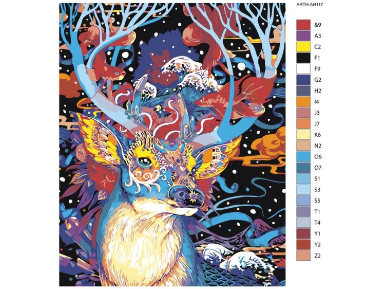 Картина по номерам «Северный олень» — картинка 2