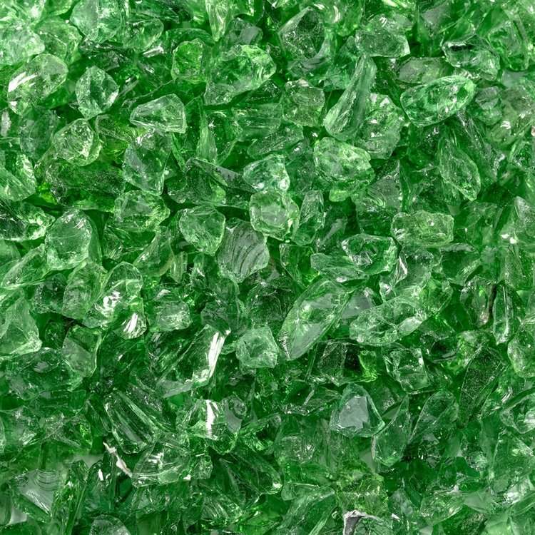 Стеклянная крошка зеленая, 100г
